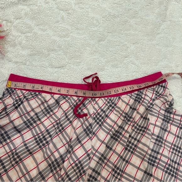 Cacique - Pink Plaid Elastic Waist Drawstring Pull On Lounge Pants - 22/24 - Picture 3 of 8